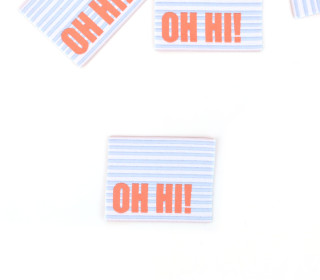 1 XXL Label - OH HI! - Weiß - Anlukaa