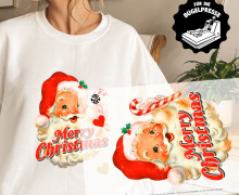 Onkel Bo's Bügelbilder - DIN A4 - Vintage Santa - Merry Christmas - BIG - Weihnachten