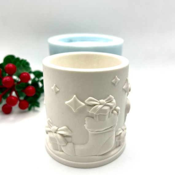 Silikon - Gießform - Teelichthalter - Dekobecher - Weihnachten - vielfältig nutzbar