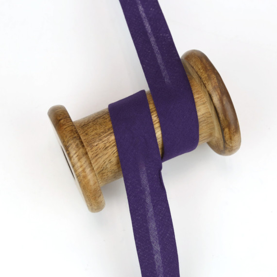 3 Meter Schrägband - Baumwolle - Lila - Uni - 2cm x 3m - Zugeschnitten