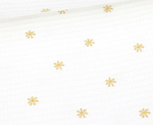 Waffel Piqué - Baumwolle - Bedruckt - Gänseblümchen - Weiß