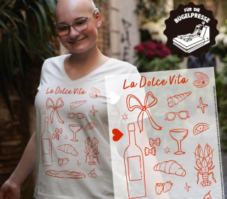 Onkel Bo's Bügelbilder - DIN A4 - La Dolce Vita - Rot - BIG