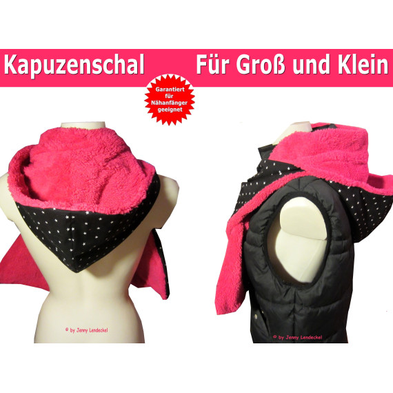 Schnittmuster Kapuzenschal für Kinder & Damen - inkl. Nähanleitung