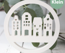 Silikon - Gießform - Dekoring - Häuserreihe - Altstadt - Klein - vielfältig nutzbar