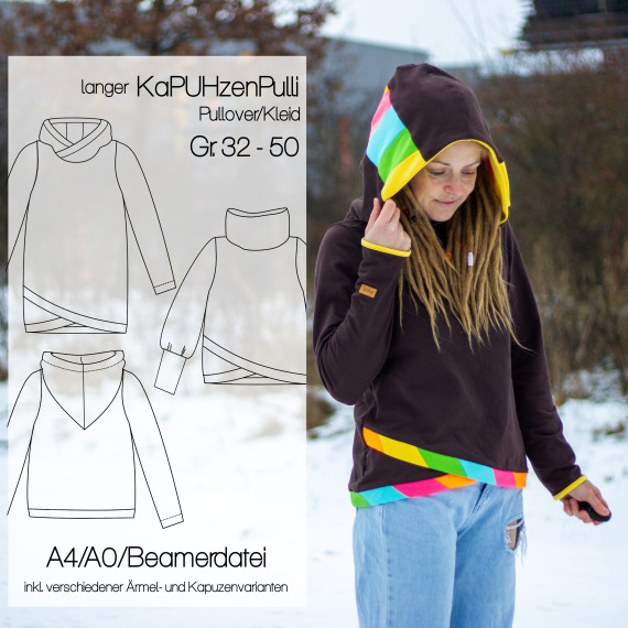 langer KaPUHzenPulli Gr. 32 - 50