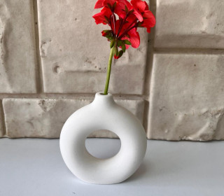 Silikon - Gießform - Vase - moderne Designvase - rund - schmale Öffnung - vielfältig nutzbar