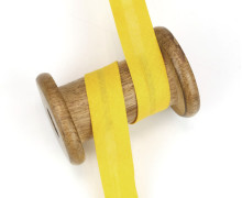3 Meter Schrägband - Baumwolle - Gelb - Uni - 2cm x 3m - Zugeschnitten