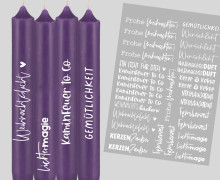 DIN A4 - Tattoofolie - Weihnachtslicht - Weiß - für Kerzen / Keramik - Weihnachten