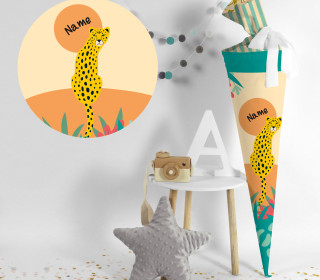 DIY-Nähset Schultüte - Leopard - zum selber Nähen