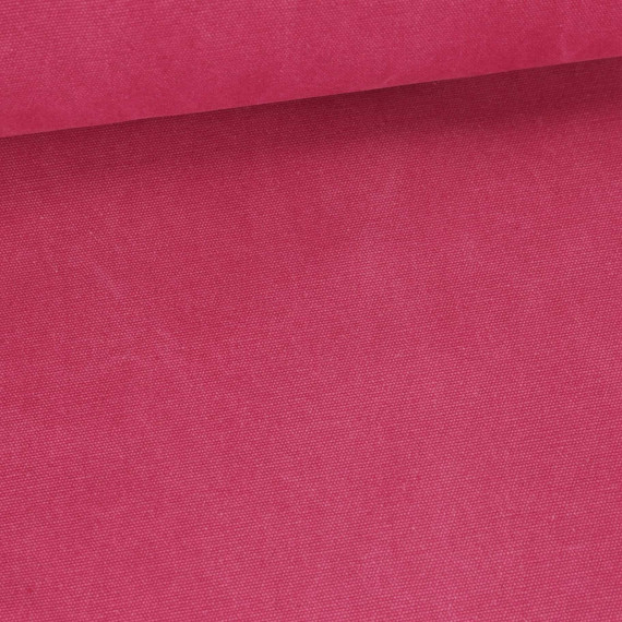 Canvas Stoff - 480g - Feste Baumwolle - Gewachst - Uni - Dunkelrot