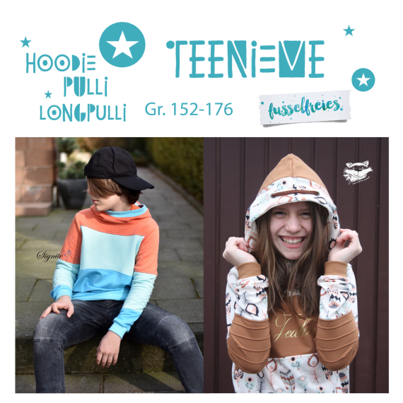 eBook "TeenieMe" - Hoodie Pulli Longpulli Gr. 152 - 176 Inkl. Plotterdateiset