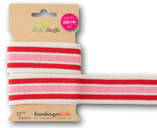 Streifenband - Stripe Me - College - 3 Stripes - Easygoing - Rot/Rosa/Warmweiß - Multi - Hamburger Liebe