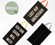 DIY-Nähset - 3 Schuhbeutel - MITTEL (bis Gr. 39) - Lust auf Abenteuer - Outdoorstoff - abby and amy