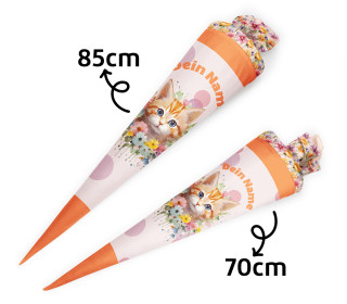 DIY-Nähset Schultüte - Konfigurator - Katzen - Velvet - personalisiert