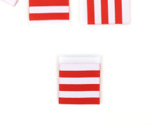 1 Label - Streifen - Horizontal - Rot/Weiß - Anlukaa