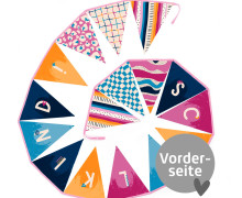 DIY - Wimpelkette - Schulkind - Bunte Wellen - Punkte - Velvet - abby and amy
