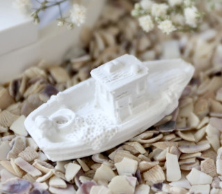 Silikon - Gießform - Mini Fischerboot - Dekoboot - maritim - Boot 2 - vielfältig nutzbar