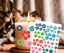 Rub-On Sticker - Retro Blumen - Wiese - Tante Henni Rub-Ons - vielfältig nutzbar