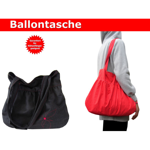 Schnittmuster Ballontasche - Tasche - inkl. Nähanleitung