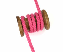 1m Hoodieband - Schmale Kordel - Bademantelkordel - Geflochten - 8mm - Pink