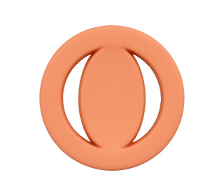 1 Metallknopf - 18mm - Öse - Ellipse - Beige
