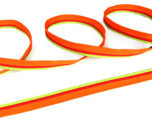 1 Meter dreifarbiges Paspelband/Biesenband - Trio - Orange