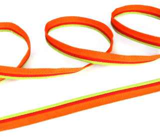 1 Meter dreifarbiges Paspelband/Biesenband - Trio - Orange