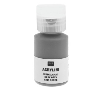 Acrylfarbe - Acrylini - 22ml - Matt - Geruchsarm - Rico Design - Dunkelgrau
