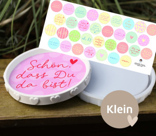 Outdoorstoff - Pastel Love - Inlays für Silikon - Dekoteller - Tablett - Klein - abby and amy