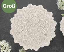 Silikon - Gießform - Untersetzer - Dekoteller - Mandala Blüte - Groß - vielfältig nutzbar