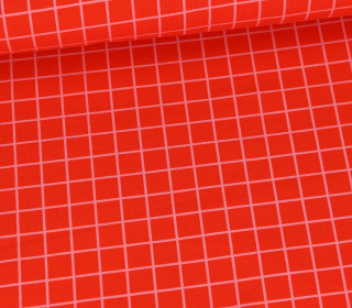 Bio-Sommersweat - French Terry - Grids - Beetles & Bugs - Rot/Rosa - Hamburger Liebe