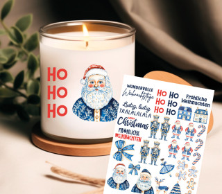 Rub-On Sticker - Vintage Christmas - Blue - Tante Henni Rub-Ons - vielfältig nutzbar