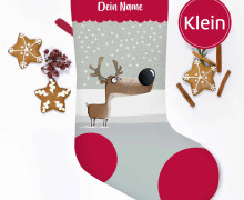 DIY-Nähset - Nikolaussocke - KLEIN - Softshell - Rudi - Rentier - Thorsten Berger