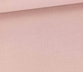 Musselin - Muslin - Double Gauze - Uni - Altlrosa Pastell