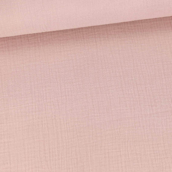 Musselin - Muslin - Double Gauze - Uni - Altlrosa Pastell