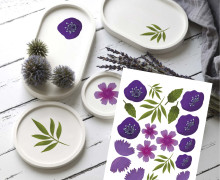 Rub-On Sticker - Blumengeflüster - Lila - KnilchArt Design - Tante Henni Rub-Ons - vielfältig nutzbar
