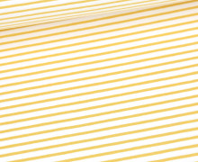 Jersey - Yarn Dyed Stripes - 3mm - Weiß/Senfgelb