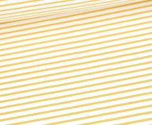 Jersey - Yarn Dyed Stripes - 3mm - Weiß/Senfgelb