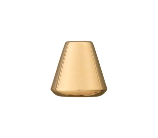 1 Kordelende - Konisch Geformt - Metall - 12mm - Gold