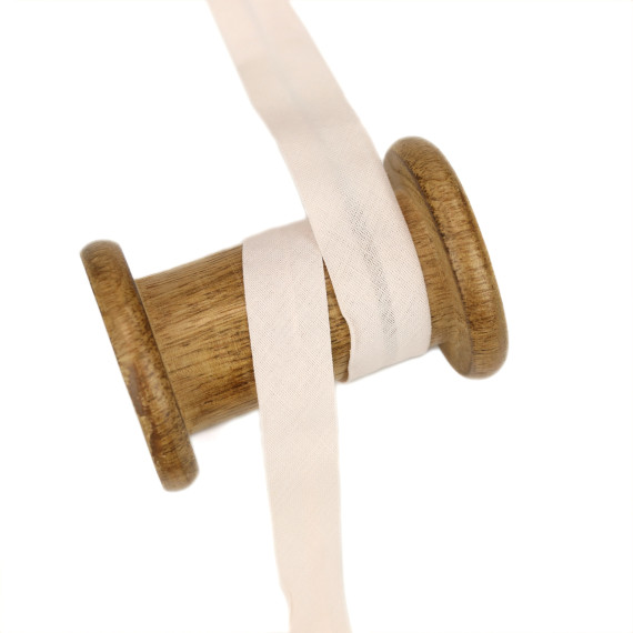 3 Meter Schrägband - Baumwolle - Blassrosa - Uni - 2cm x 3m - Zugeschnitten