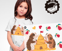 Onkel Bo's Bügelbilder - DIN A4 - Guinea Pigs in Summer - Strand - Kristina Hölzl - BIG
