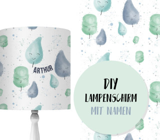 DIY Lampenschirm - Cotton Candy - Mint - Little Love - Set - personalisierbar - zum Selbermachen