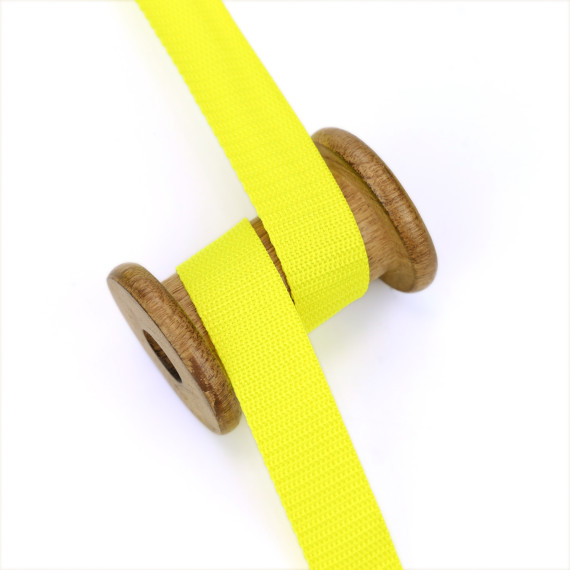 1m Weiches Gurtband - Uni - 25mm - Gelb