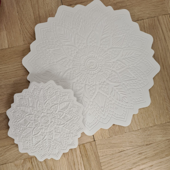 Silikon - Gießform - Untersetzer - Dekoteller - Mandala Blüte - Groß - vielfältig nutzbar