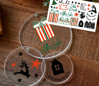 Rub-On Sticker - Weihnachten - Alles Liebe - Tante Henni Rub-Ons - vielfältig nutzbar - Wunschgeschenk