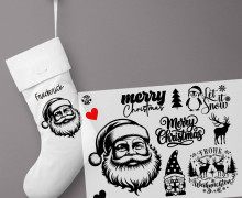 Onkel Bo's Bügelbilder - DIN A4 - Merry Christmas - Motive - Schwarz