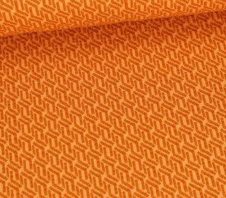 Bio-Elastic Minijacquard Jersey - 3D - All In One Knit - Queens United - Hamburger Liebe - Orange/Pastellorange