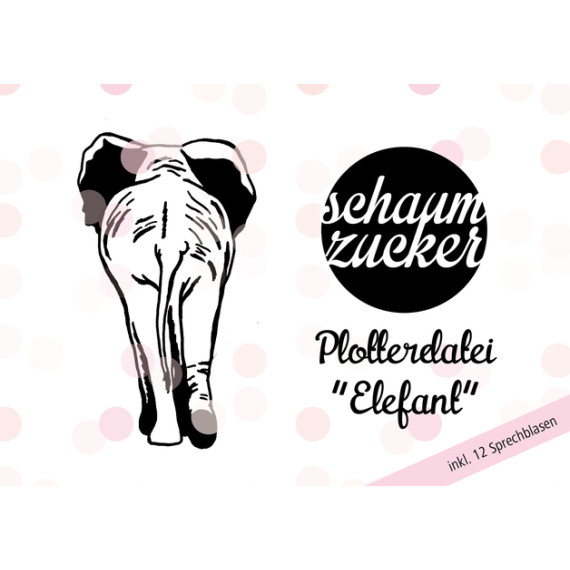 Plotter Datei "Elefant hinten"