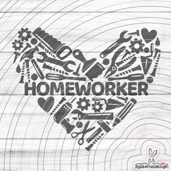 Herz Homeworker Plotterdatei SVG DXF