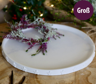 Silikon - Gießform - Dekoteller - Tablett - mit Sternen - Groß - vielfältig nutzbar